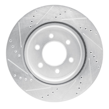 R1 Concepts R1 21-25 Ford F-150 RWD Front Right Drilled & Slotted Silver Brake Rotor
