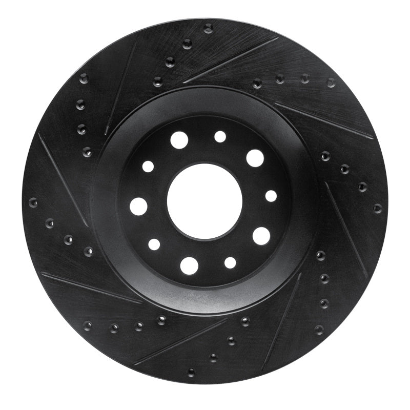 R1 Concepts R1 2002-2018 Dodge Sprinter 2500 Rear Right Drilled & Slotted Black Brake Rotor