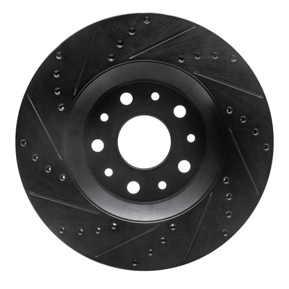 R1 Concepts R1 2002-2018 Dodge Sprinter 2500 Rear Right Drilled & Slotted Black Brake Rotor