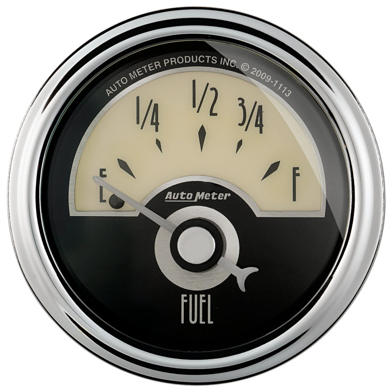 AutoMeter Gauge Fuel Level 2-1/16in. 0 Ohm(e) to 90 Ohm(f) Elec Cruiser Ad