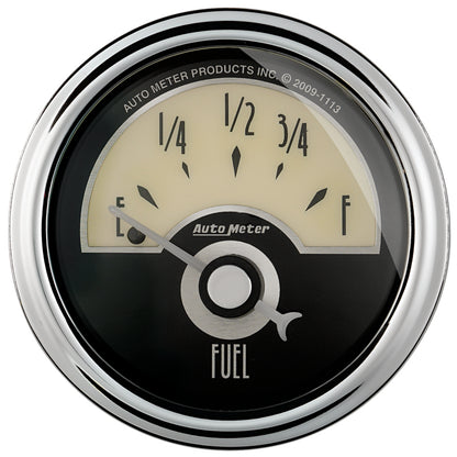 AutoMeter Gauge Fuel Level 2-1/16in. 0 Ohm(e) to 90 Ohm(f) Elec Cruiser Ad