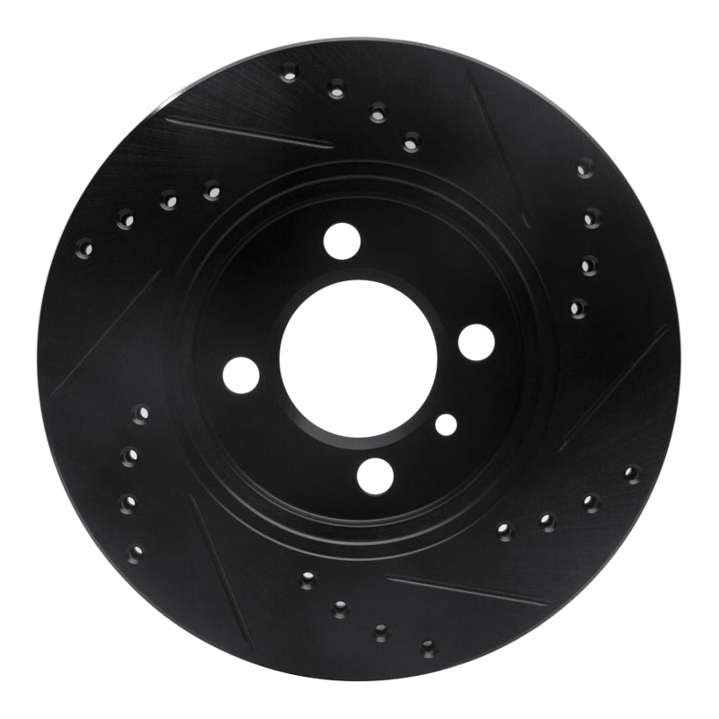R1 Concepts R1 84-91 BMW 325I (USA/Canada) Front Left Drilled & Slotted Black Brake Rotor