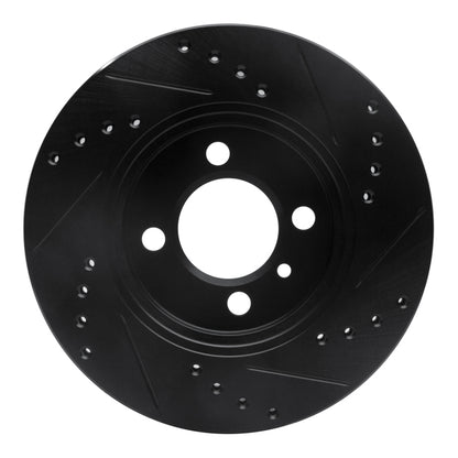 R1 Concepts R1 84-91 BMW 325I (USA/Canada) Front Left Drilled & Slotted Black Brake Rotor
