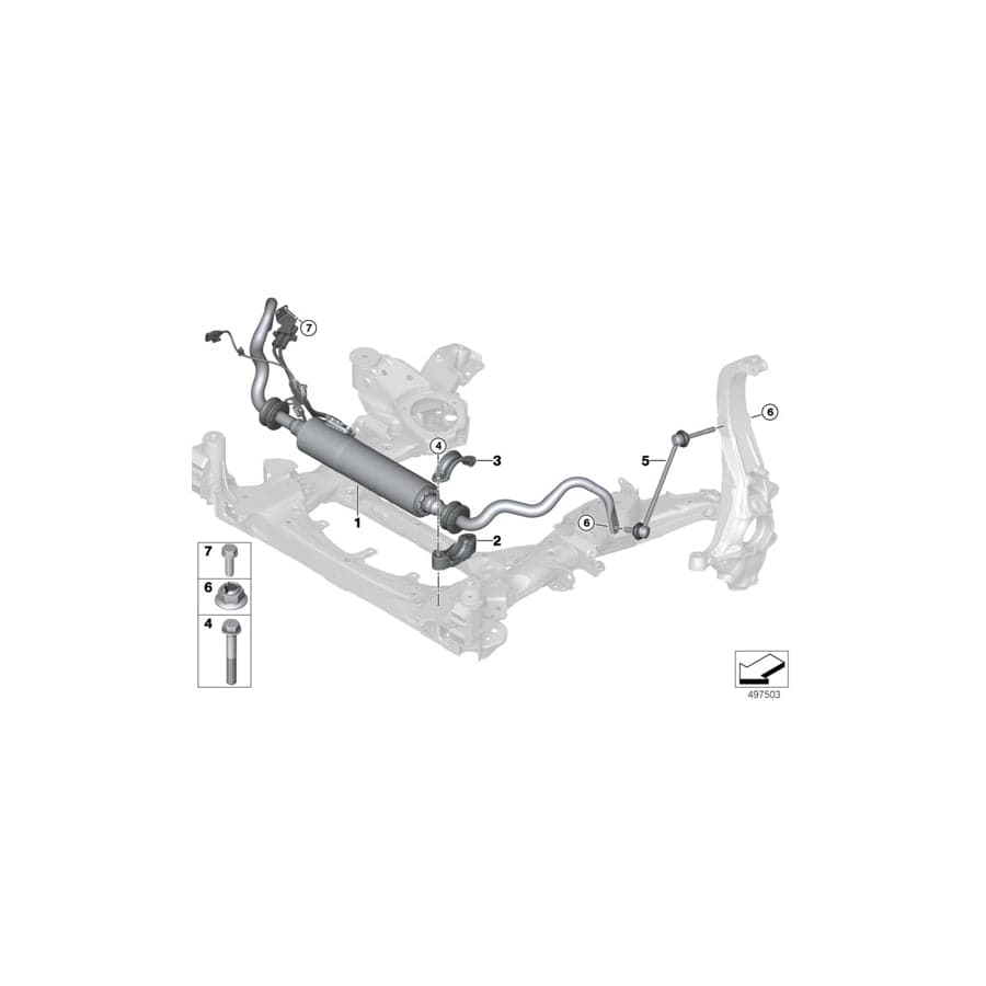 Genuine BMW 37106890946 G05 Active Stabilizer Front (Inc. X5)