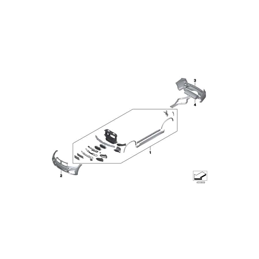 Genuine BMW 18307645677 F15 Rear Muffler (Inc. X5)