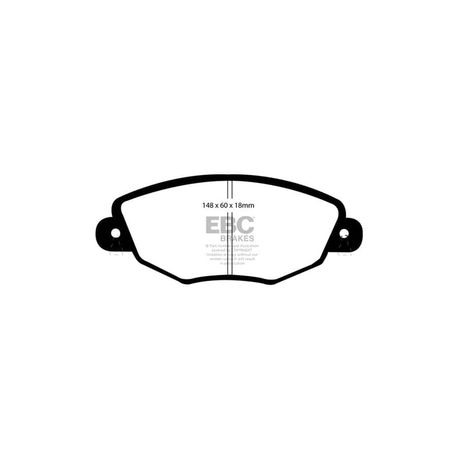 EBC PD08KF237 Ford Jaguar Yellowstuff Front Brake Pad & USR Disc Kit - Bosch Caliper 2 | ML Performance UK Car Parts
