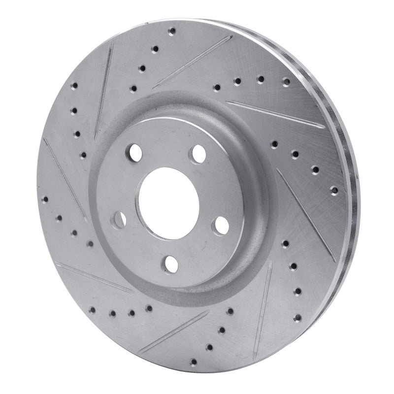 R1 Concepts R1 15-20 Ford Edge Front Left Drilled & Slotted Silver Brake Rotor