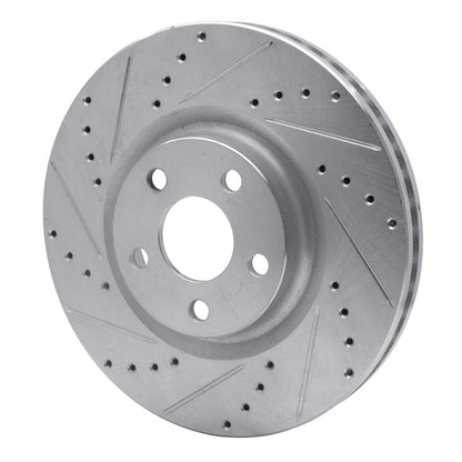 R1 Concepts R1 15-20 Ford Edge Front Left Drilled & Slotted Silver Brake Rotor