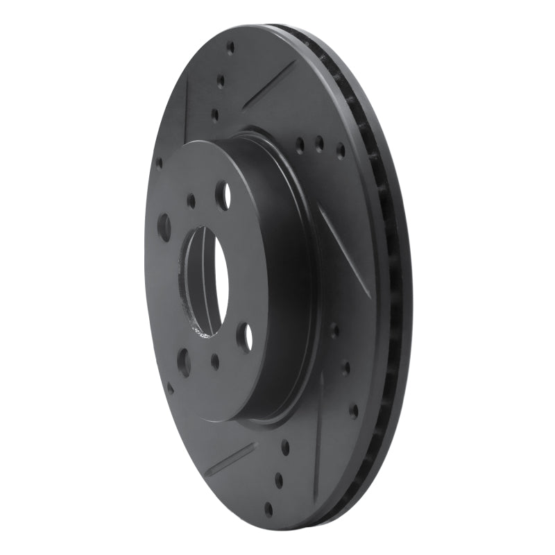 R1 Concepts R1 12-15 Scion IQ Front Left Drilled & Slotted Black Brake Rotor
