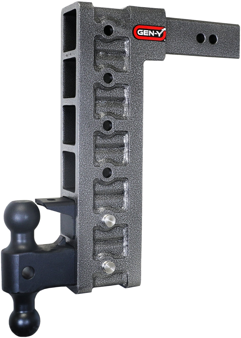 GEN-Y Hitch Gen-Y Mega Duty 2.5in Shank 15in Drop 21K Hitch w/Dual-Ball/Pintle Lock/Stabilizer Kit