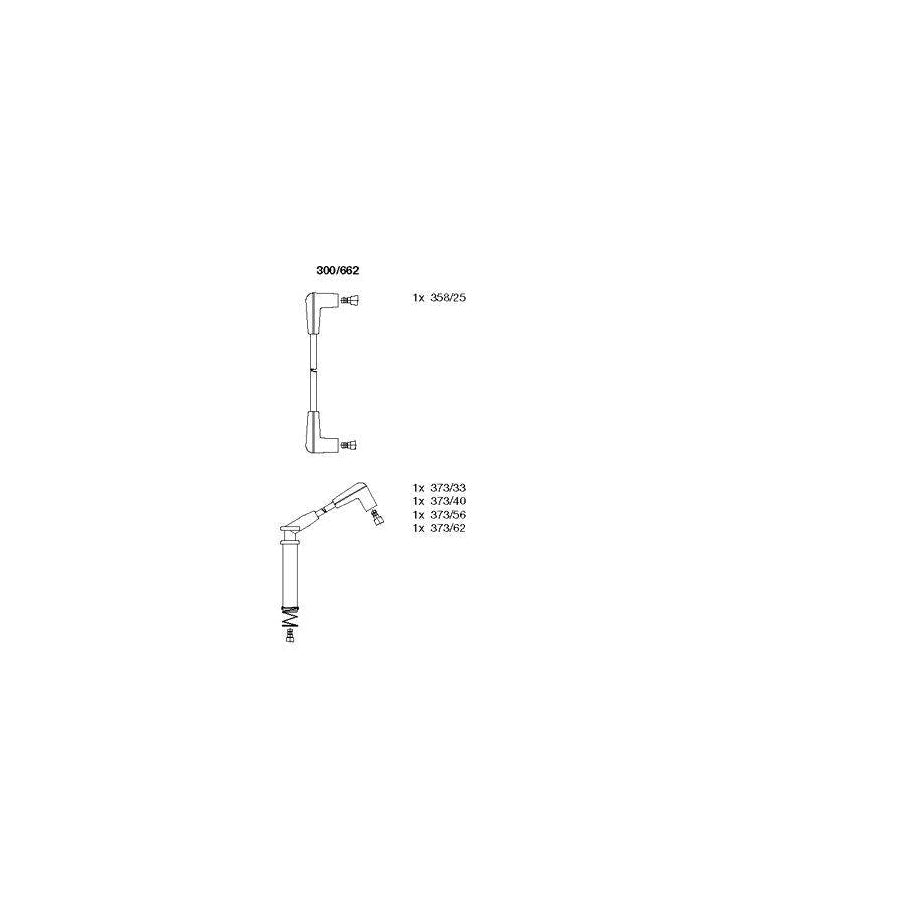 Bremi 300/662 Ignition Cable Kit for Opel Vectra A Saloon (J89)