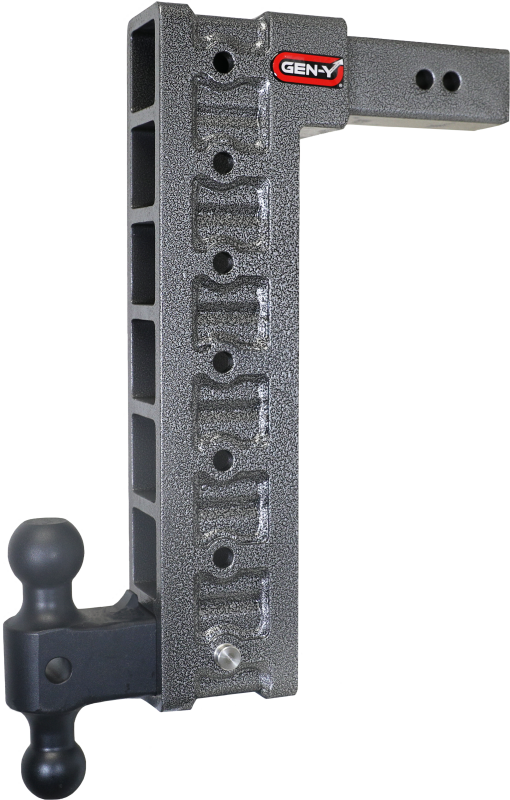 GEN-Y Hitch Gen-Y Mega Duty 2.5in Shank 18in Drop 3K TW 21K Hitch w/GH-061 Dual-Ball/GH-0101 Stabilizer Kit