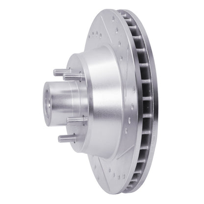 R1 Concepts R1 1969-1973 Chrysler New Yorker Front Right Drilled & Slotted Silver Brake Rotor