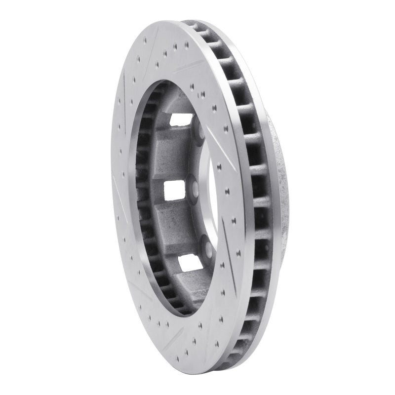 R1 Concepts R1 71-91 Chevrolet P30 Van Front Right Drilled & Slotted Silver Brake Rotor