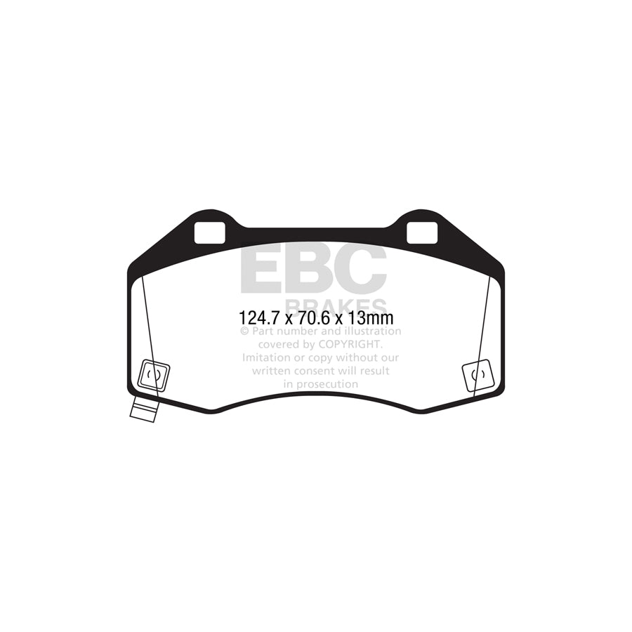 EBC DPX2286 Abarth Mazda Ultimax Front Brake Pads - Sumitomo Caliper (Inc. 124 Spider & MX5) 2 | ML Performance UK Car Parts