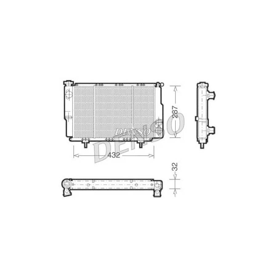 DENSO DRM23060 Engine Radiator for Renault 4