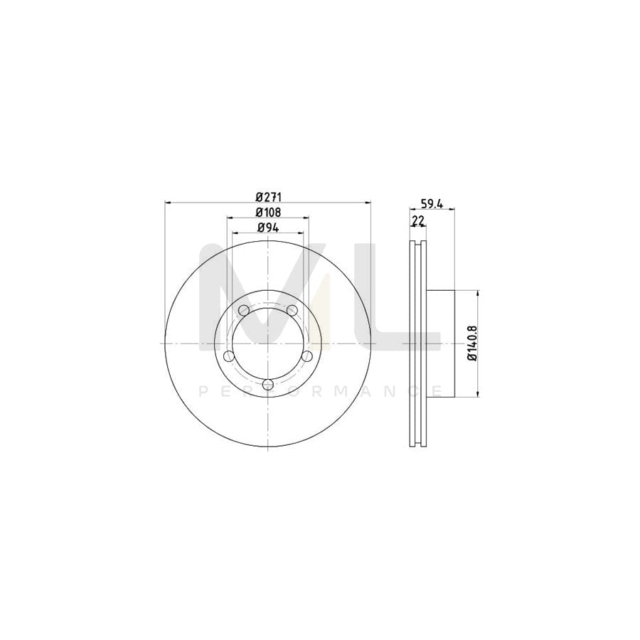 TEXTAR 92032800 Brake Disc Internally Vented, without wheel hub, without wheel studs  - 1 piece