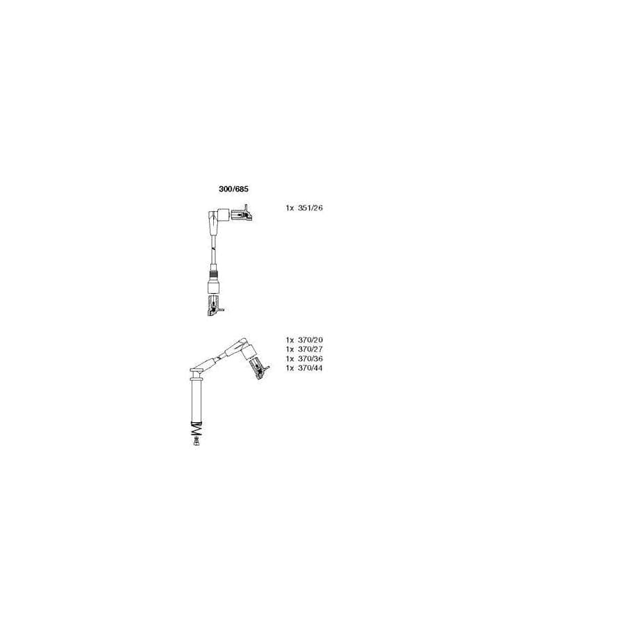 Bremi 300/685 Ignition Cable Kit for Opel Corsa A CC (S83)