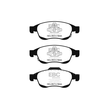 EBC PD06KF738 Fiat Jeep Greenstuff Front Brake Pad & USR Disc Kit (Inc. 500X & Renegade) 2 | ML Performance UK Car Parts