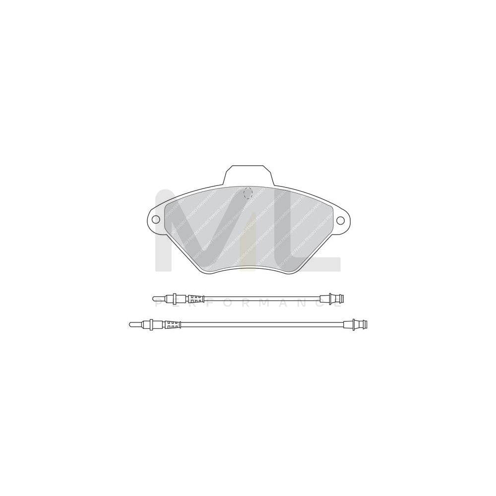 Ferodo Premier FDB875 Brake Pad Set for Citroã«N Xantia Incl. Wear Warning Contact