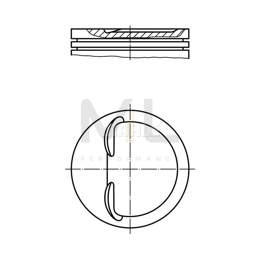 MAHLE ORIGINAL 008 76 01 Piston 80,9 mm, without cooling duct | ML Performance Car Parts