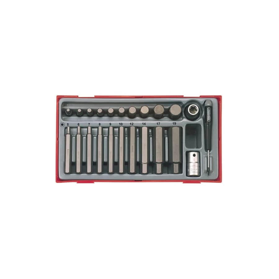 Teng TENTTHEX23 TTHEX23 Metric Hex Bit Socket Set, 23 Piece - 1/2in Drive