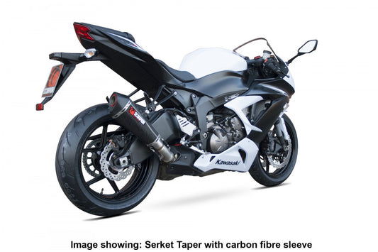 Scorpion RKA97SEO Kawasaki Serket Taper Slip-On - Brushed Stainless Steel Sleeve (Ninja ZX-6R / Ninja ZX-636) | ML Performance UK UK