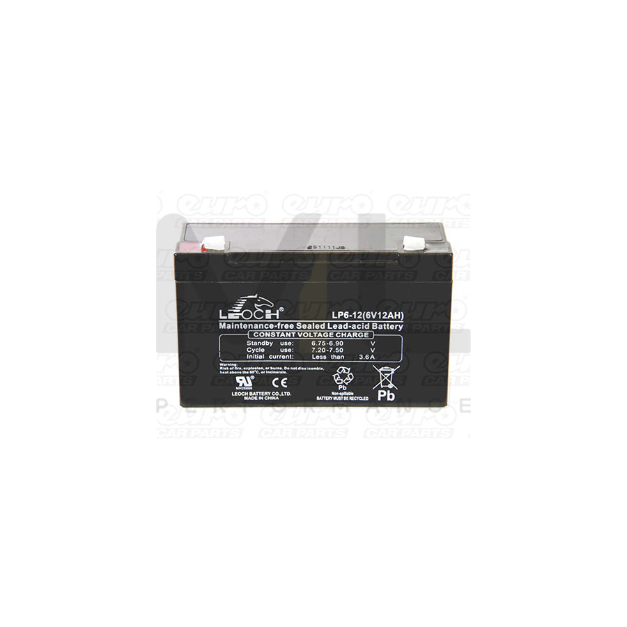 Leoch VRLA Sealed Battery - 6V 12Ah LP6-12