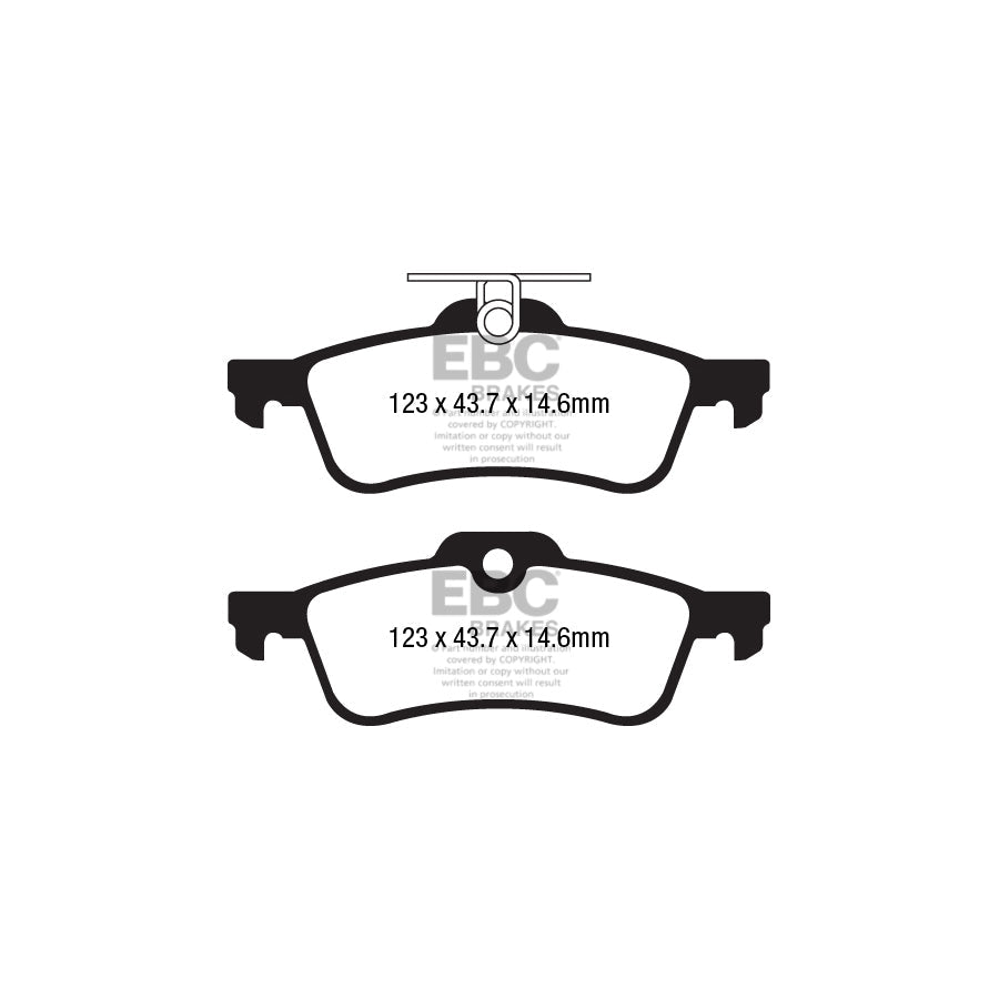 EBC PD13KR594 Honda Civic Yellowstuff Rear Brake Pad & GD Disc Kit 2 | ML Performance UK Car Parts