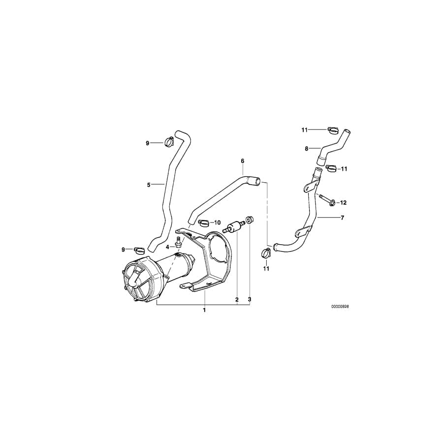 Genuine BMW 11721704533 E34 Air Pump (Inc. 530i)