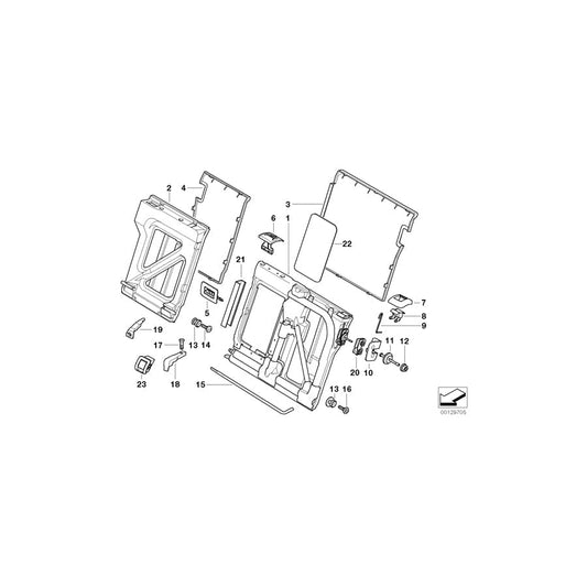 Genuine BMW 52208216276 E39 E53 Cover, Belt Outlet GRAU (Inc. 520i, 530i & X5 3.0i)