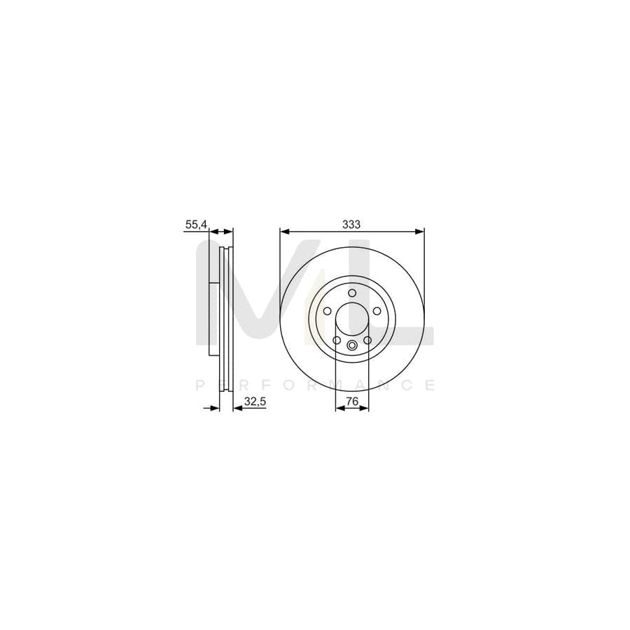 BOSCH 0 986 479 S72 Brake Disc Vented, Oiled | ML Performance Car Parts
