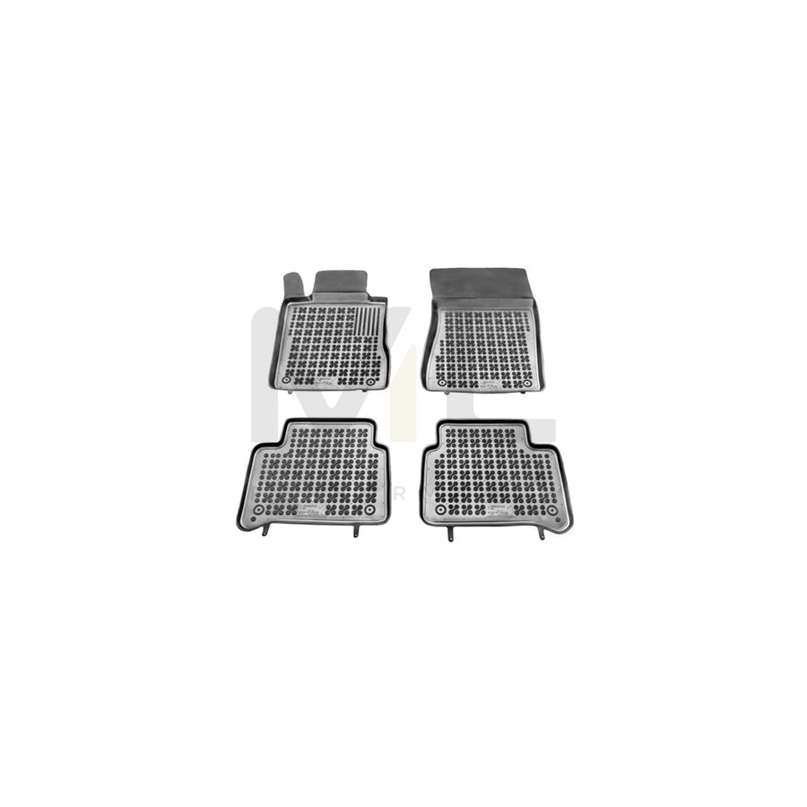 REZAW PLAST Tailored 201702 Floor mat set suitable for MERCEDES-BENZ E-Class Saloon (W211) Elastomer, Front and Rear, Quantity: 4, Black