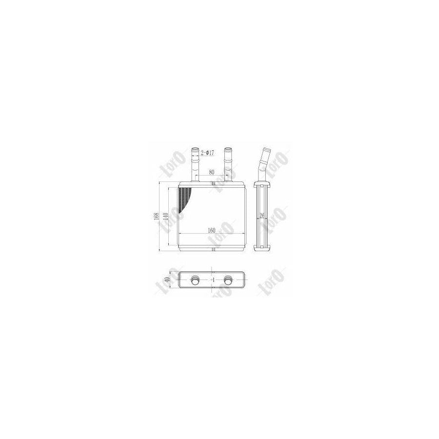 Abakus 0190150004B Heater Matrix for Hyundai Amica / Atoz (MX)