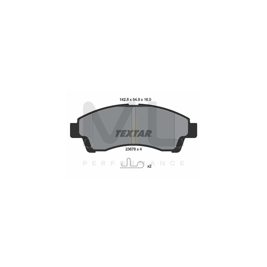TEXTAR 2367801 Brake pad set incl. wear warning contact