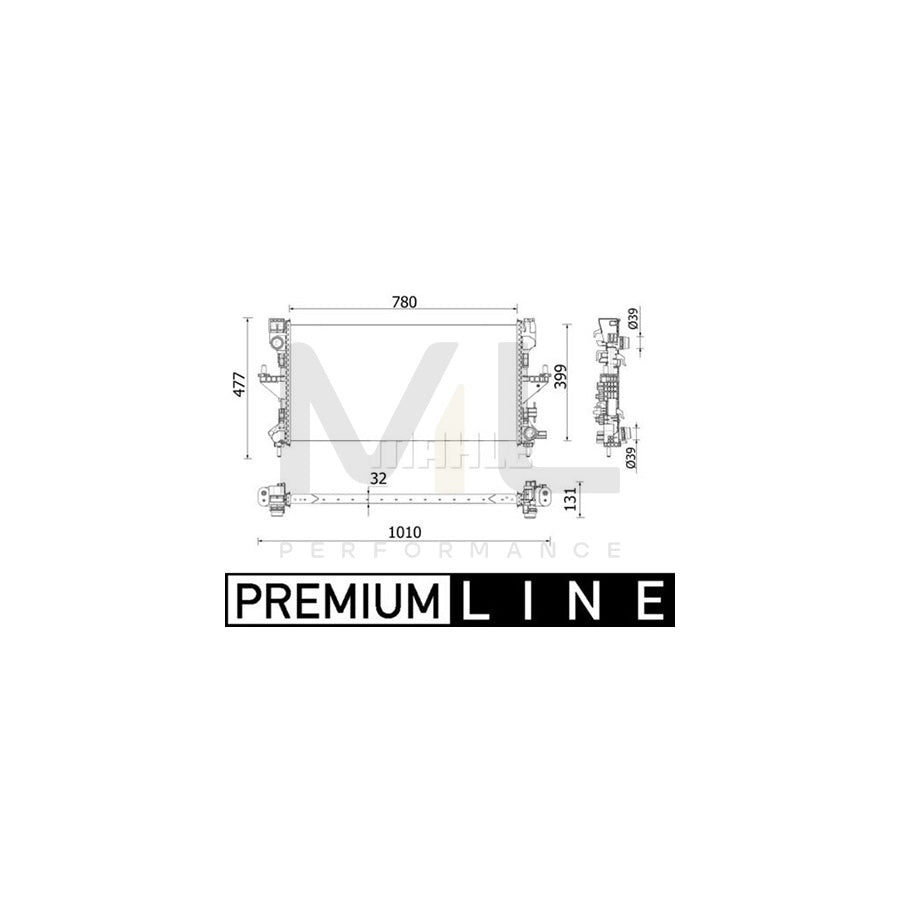 MAHLE ORIGINAL CR 932 000P Engine radiator for FIAT Ducato III Minibus (250, 290) Brazed cooling fins | ML Performance Car Parts