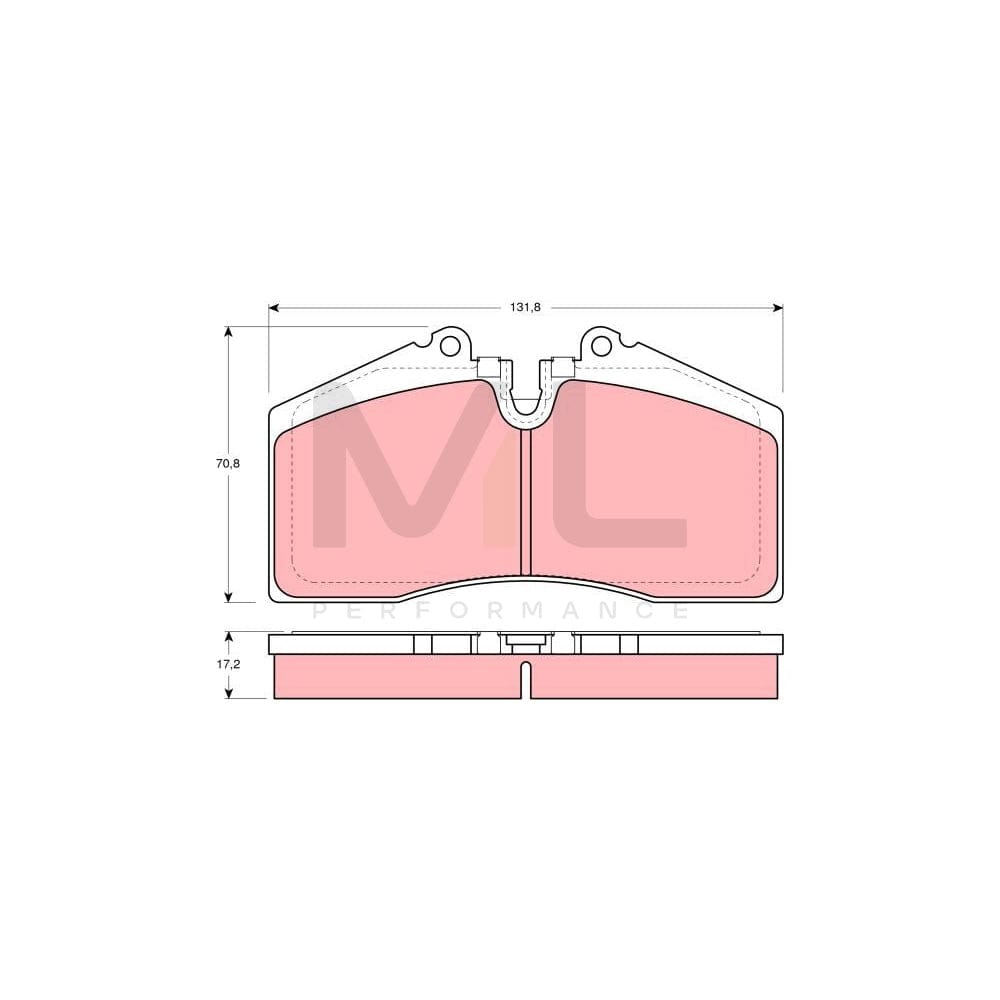 TRW Gdb966 Brake Pad Set Prepared For Wear Indicator