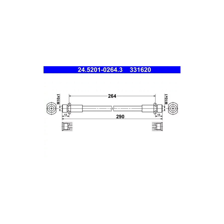 ATE 24.5201-0264.3 Brake Hose