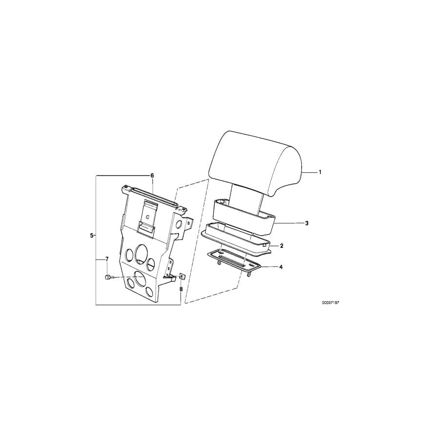 Genuine BMW 52208116400 E34 E32 Cover SILBERGRAU (Inc. 518i, 525tds & 525td)
