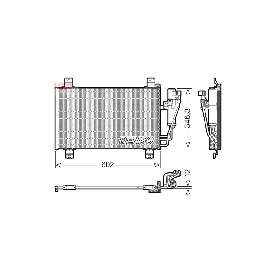 DENSO DCN44017 Air Conditioning Condenser for Mazda CX-3 (Dk)