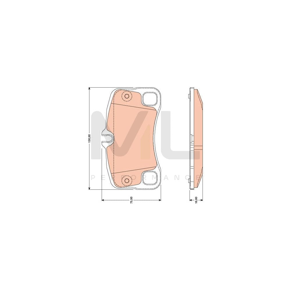 TRW Gdb1792 Brake Pad Set For Porsche 911 Prepared For Wear Indicator