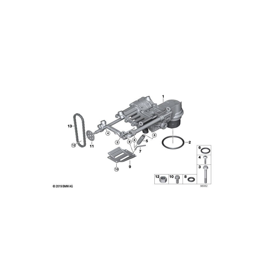 Genuine BMW 11417523562 E64 E65 E66 Oil Pipe (Inc. 540i, X5 4.8i & 750i)