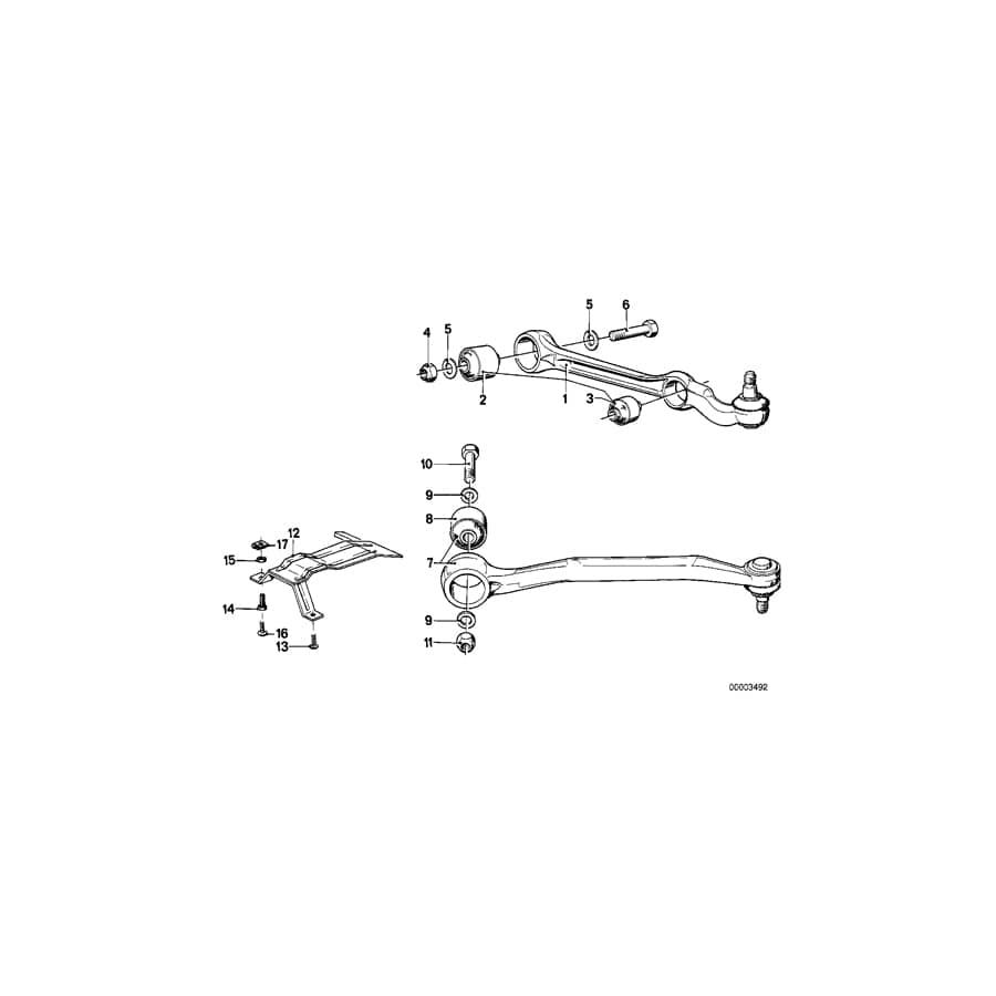Genuine BMW 31121129363 E23 Wishbone, Right (Inc. 735i, 745i & 733i)