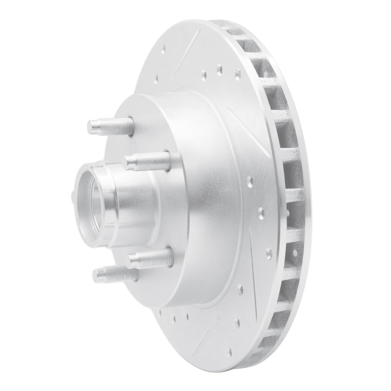 R1 Concepts R1 95-97 Ford Ranger (USA/Canada) Front Left Drilled & Slotted Silver Brake Rotor