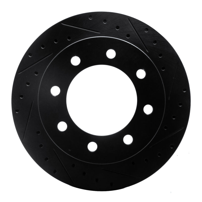 R1 Concepts R1 99-20 Chevrolet Express 2500 Rear Right Drilled & Slotted Black Brake Rotor