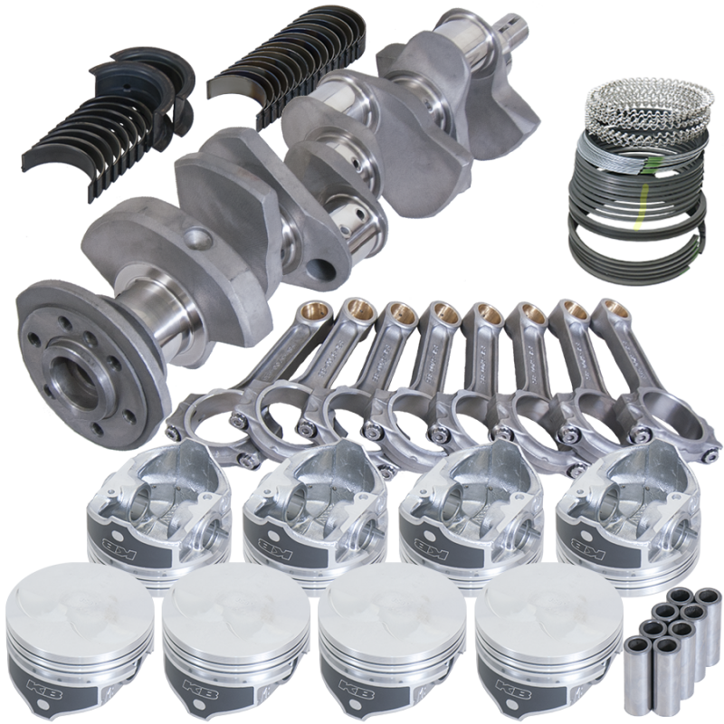 Eagle Chevy 350 2Pc 3.480in Crank 6.000in I-Beam Rod -7cc Flat Top 4.000in Pistons Rotating Assembly