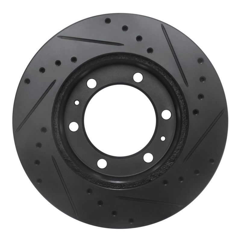 R1 Concepts R1 09-15 Toyota Hilux (Mexico) Front Left Drilled & Slotted Black Brake Rotor