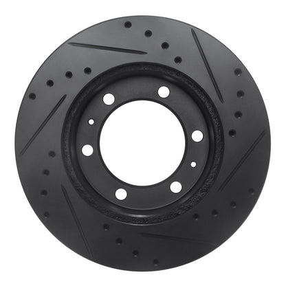 R1 Concepts R1 09-15 Toyota Hilux (Mexico) Front Left Drilled & Slotted Black Brake Rotor