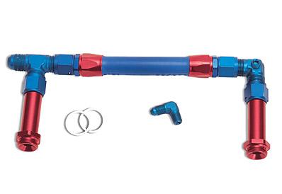 Russell Performance -8 AN to -8 AN ProFlex Holley 4500 Dual Inlet Carb Kit (Endura) (w Fuel Filter)