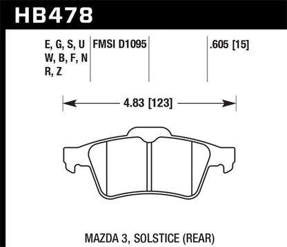 Hawk Performance Hawk 13-14 Ford Focus ST / Mazda/ Volvo DTC-30 Race Rear Brake Pads